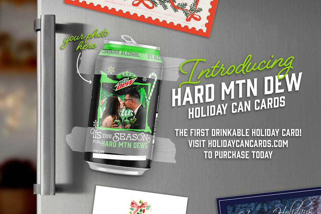 Hard Mountain Dew Drinkable Holiday Cards