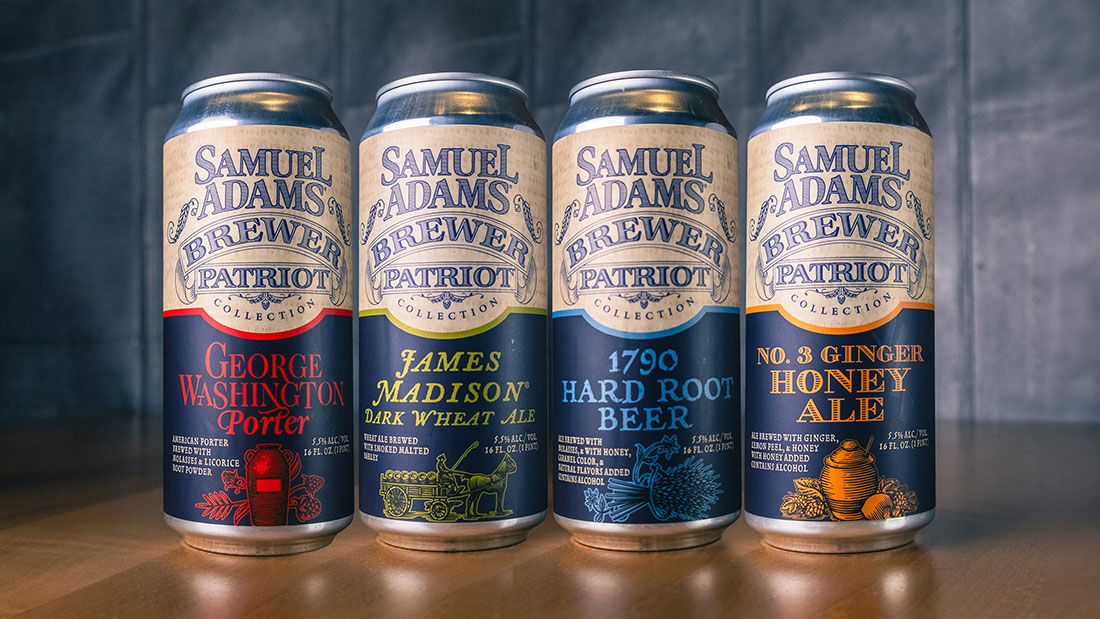 Samuel Adams launches the Brewer Patriot Collection which includes the George Washington Porter, James Madison Dark Wheat Ale, 1970 Hard Root Beer and No.3 Honey Ginger Ale.