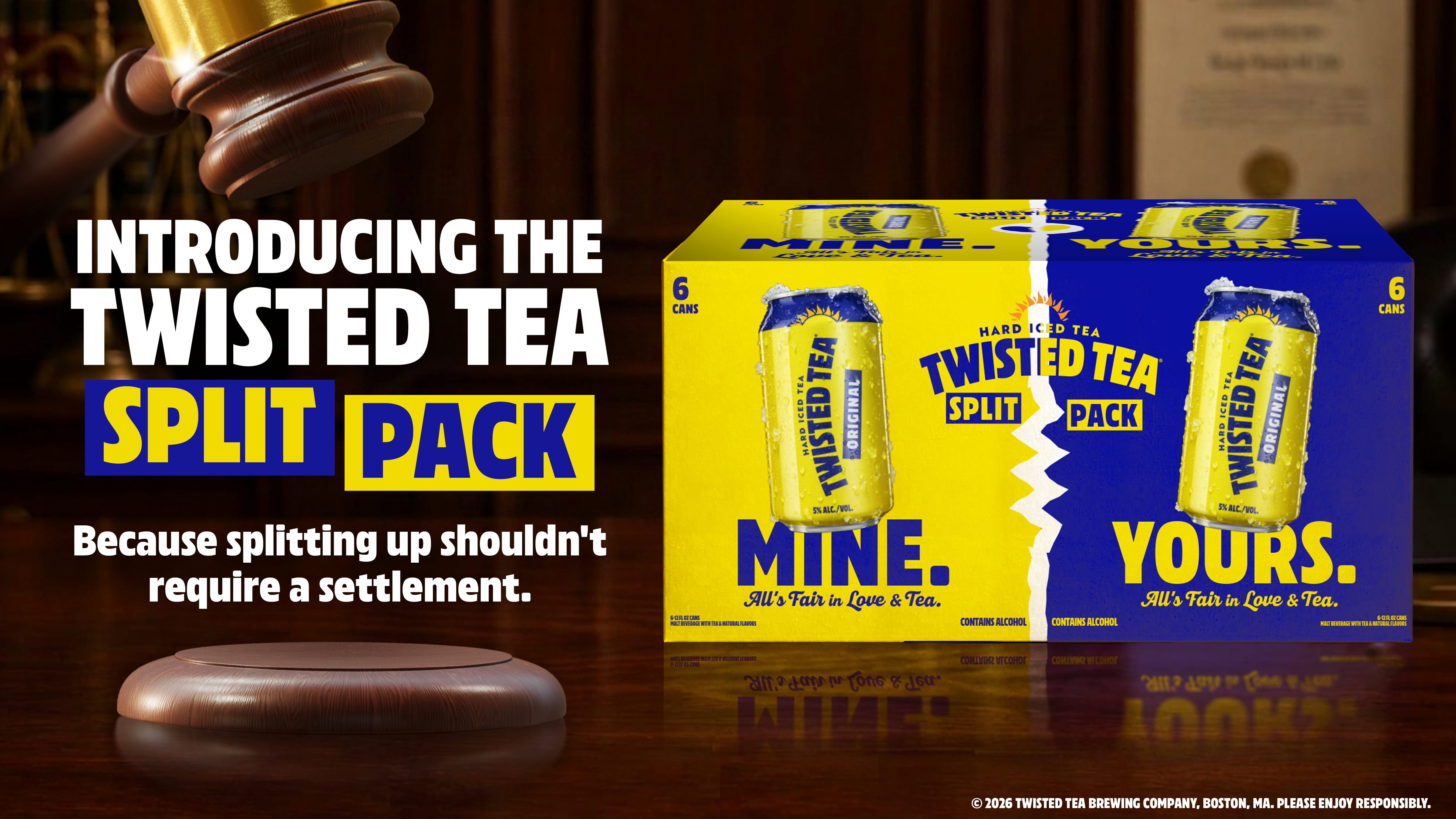 TWISTED TEA HARD ICED TEA INVENTS THE ONLY FAIR DIVORCE SETTLEMENT IN AMERICA